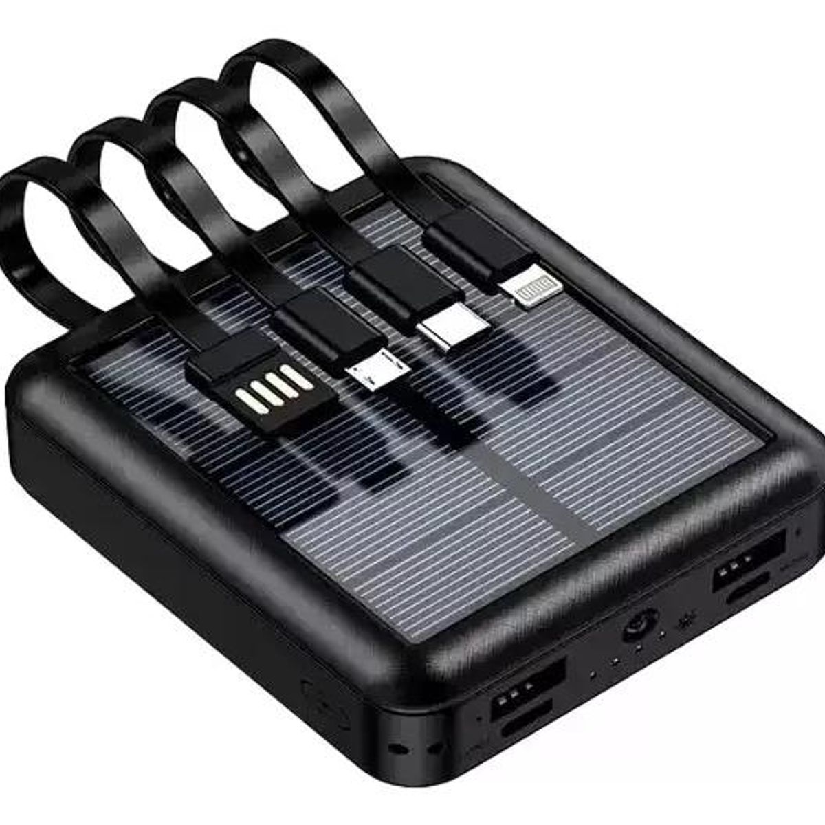 GENERICO - Powerbank Solar de 20000 mAh con Doble USB y LED