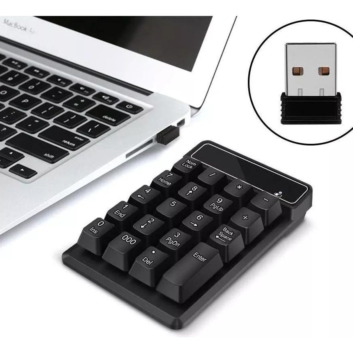 GENERICO - Teclado Numérico Inalámbrico 24 GHz Resistente al Agua.