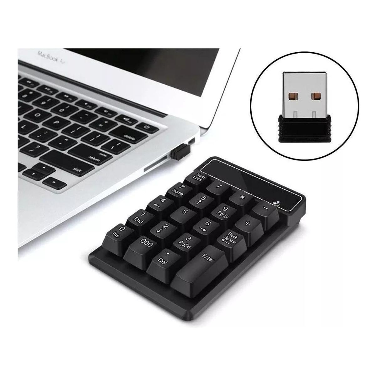 GENERICO - Teclado Numérico Inalámbrico 24 GHz Resistente al Agua.