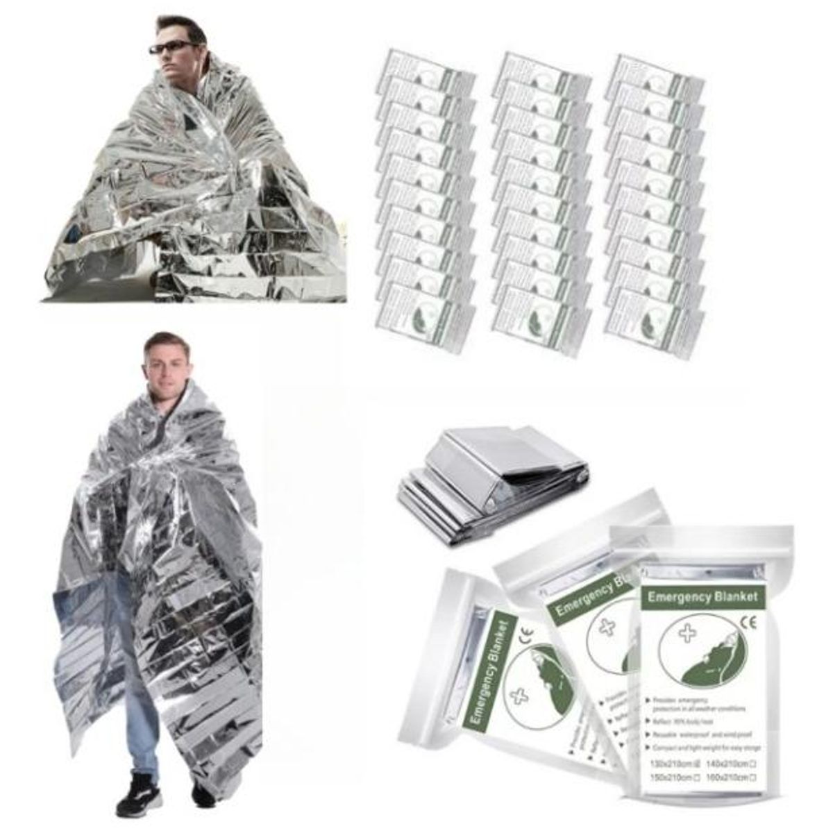 GENERICO - Pack de 30 Mantenciones Térmicas para Emergencias y Camping…