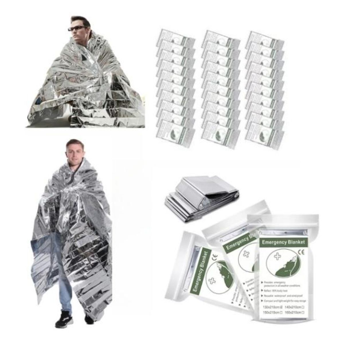 GENERICO - Pack de 30 Mantenciones Térmicas para Emergencias y Camping…