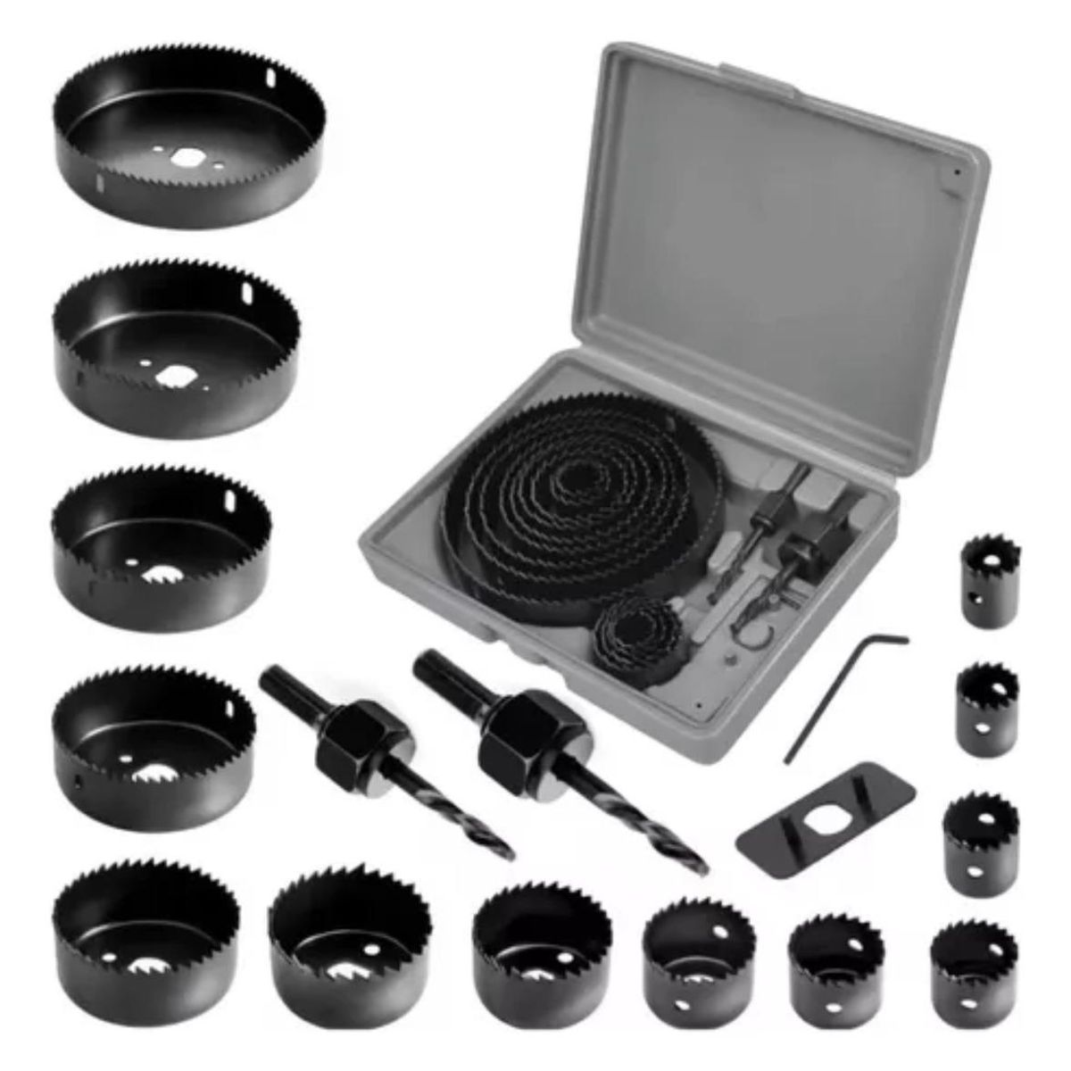 GENERICO - Kit de Sierras de Agujero para Madera 16 Piezas