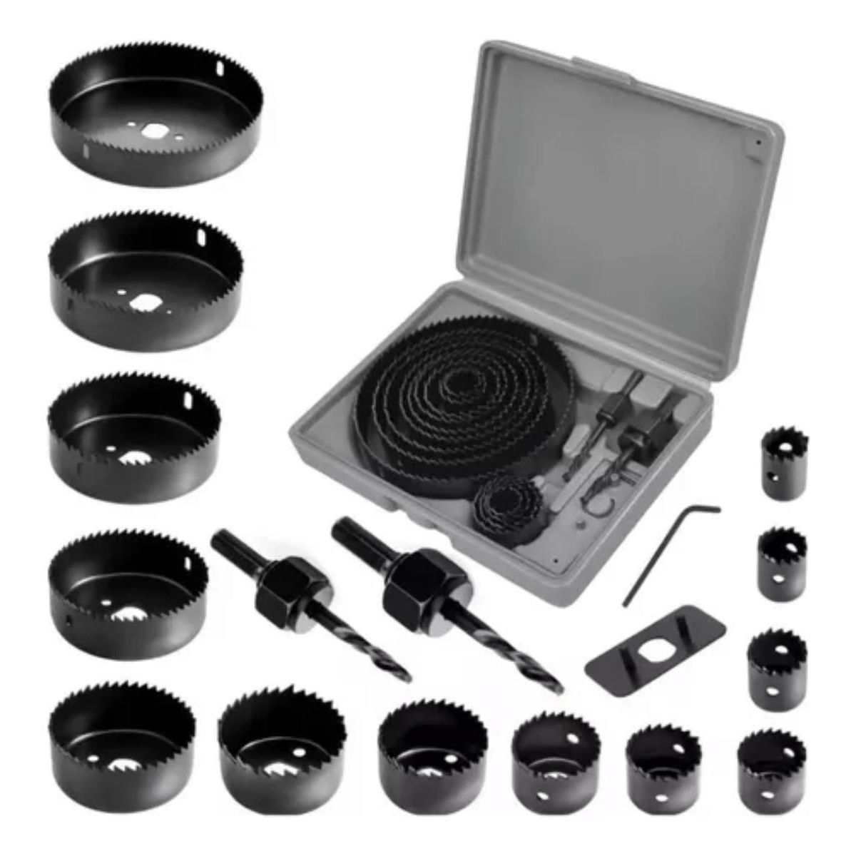 GENERICO - Kit de Sierras de Agujero para Madera 16 Piezas