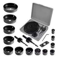 GENERICO - Kit de Sierras de Agujero para Madera 16 Piezas