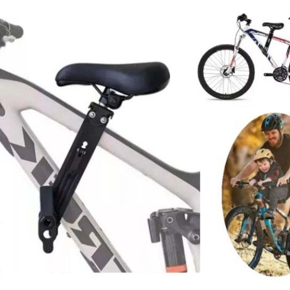 GENERICO - Asiento Infantil Ajustable para Bicicleta MTB 2-5 Años