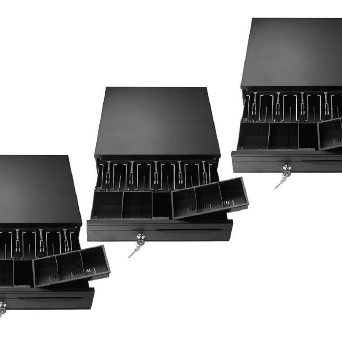 GENERICO - Gaveta Electrónica Manual para Dinero con Llave - 5 Compartimentos