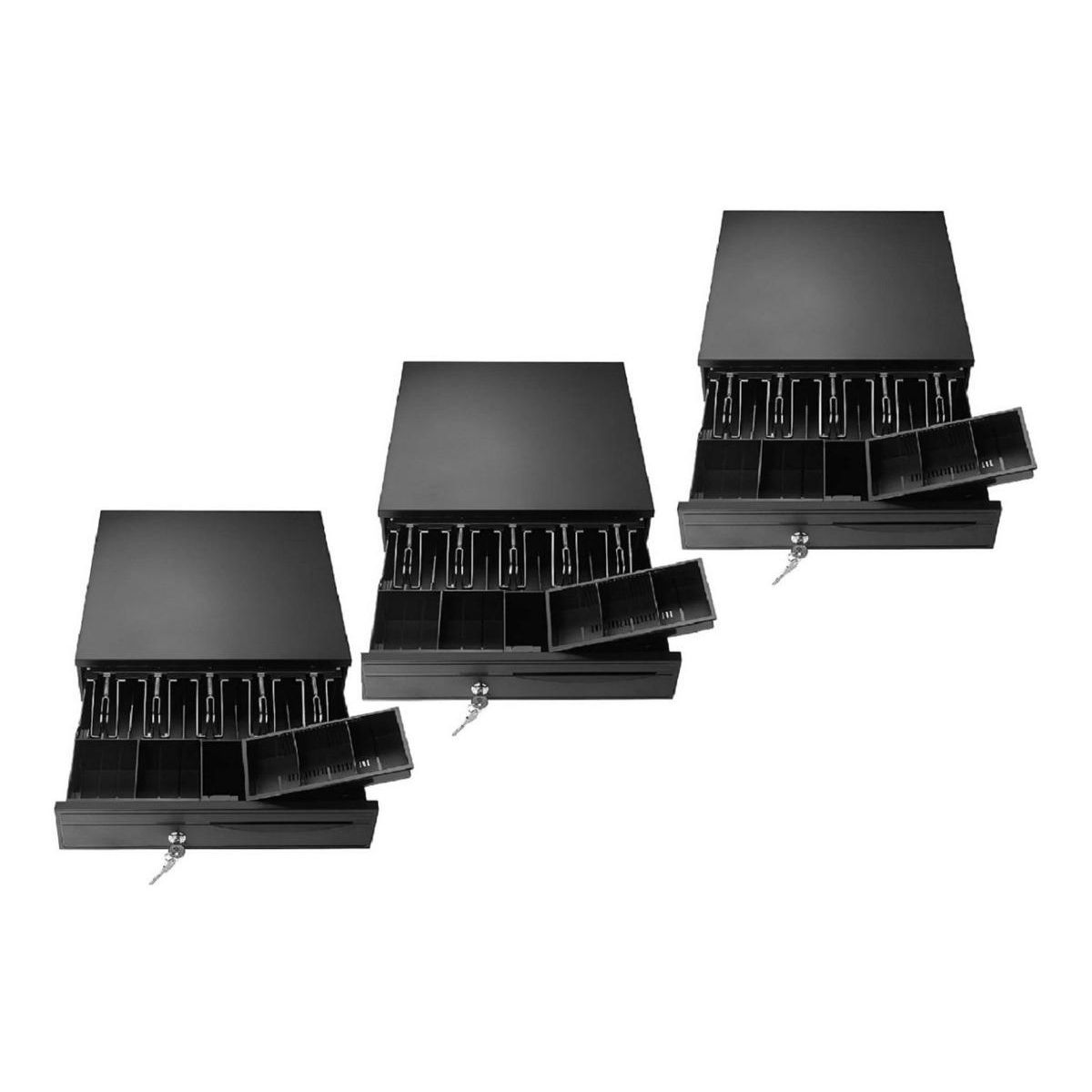 GENERICO - Gaveta Electrónica Manual para Dinero con Llave - 5 Compartimentos