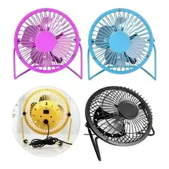 GENERICO - Ventilador USB Ajustable 360° Silencioso de Escritorio