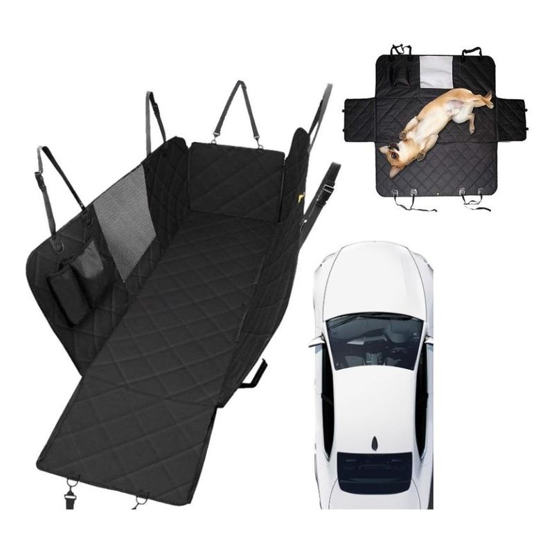GENERICO - Funda Impermeable para Asiento de Perro - Alta Calidad Negro