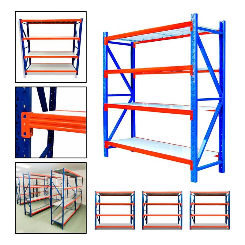 GENERICO - Estante Metálico Industrial de 3 Niveles 200x200 cm