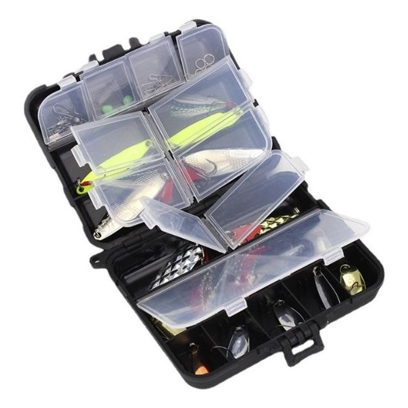GENERICO - Kit de 36 Señuelos de Pesca Metálicos y Accesorios