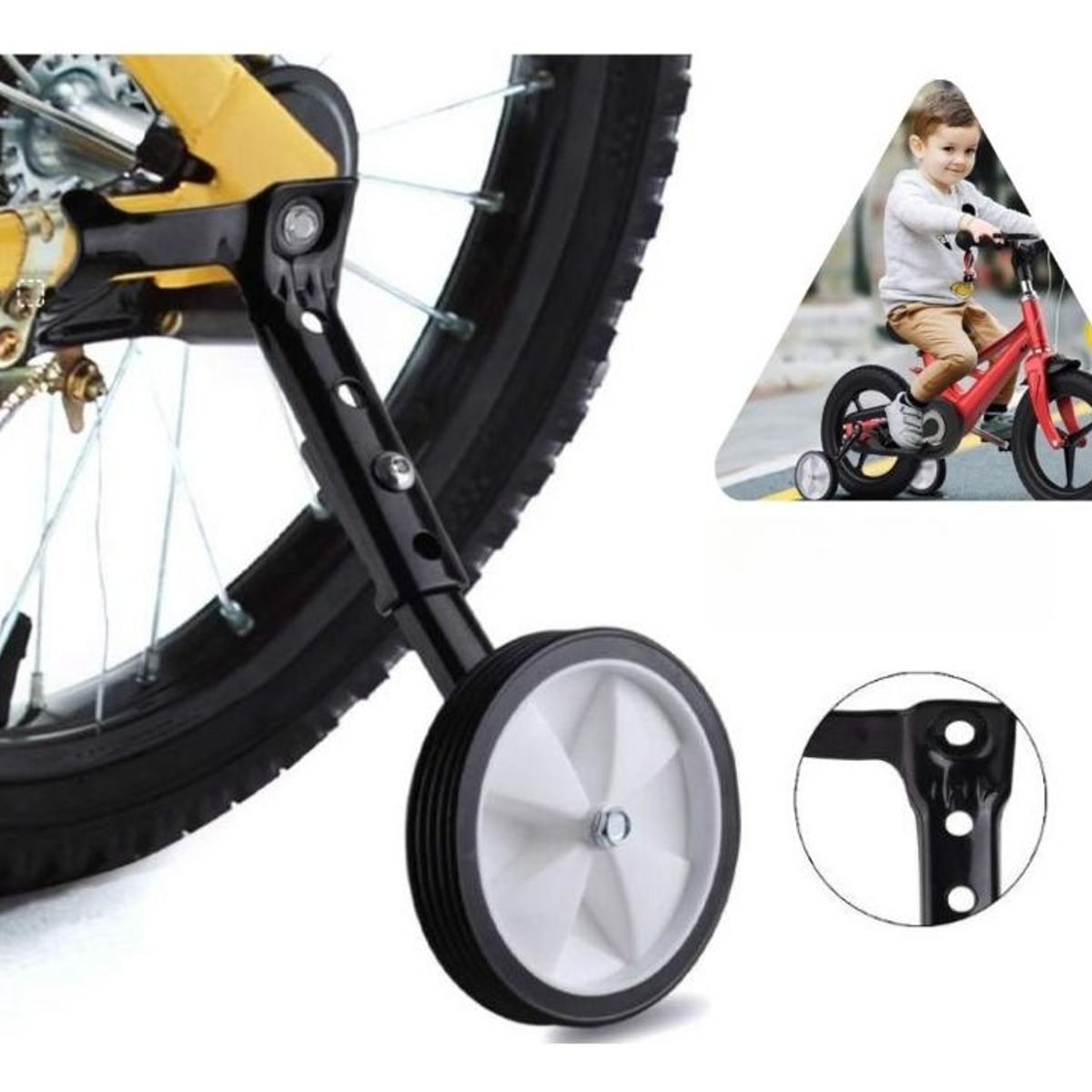 GENERICO - Ruedas Laterales Estabilizadoras Regulables para Bicicletas 12-24