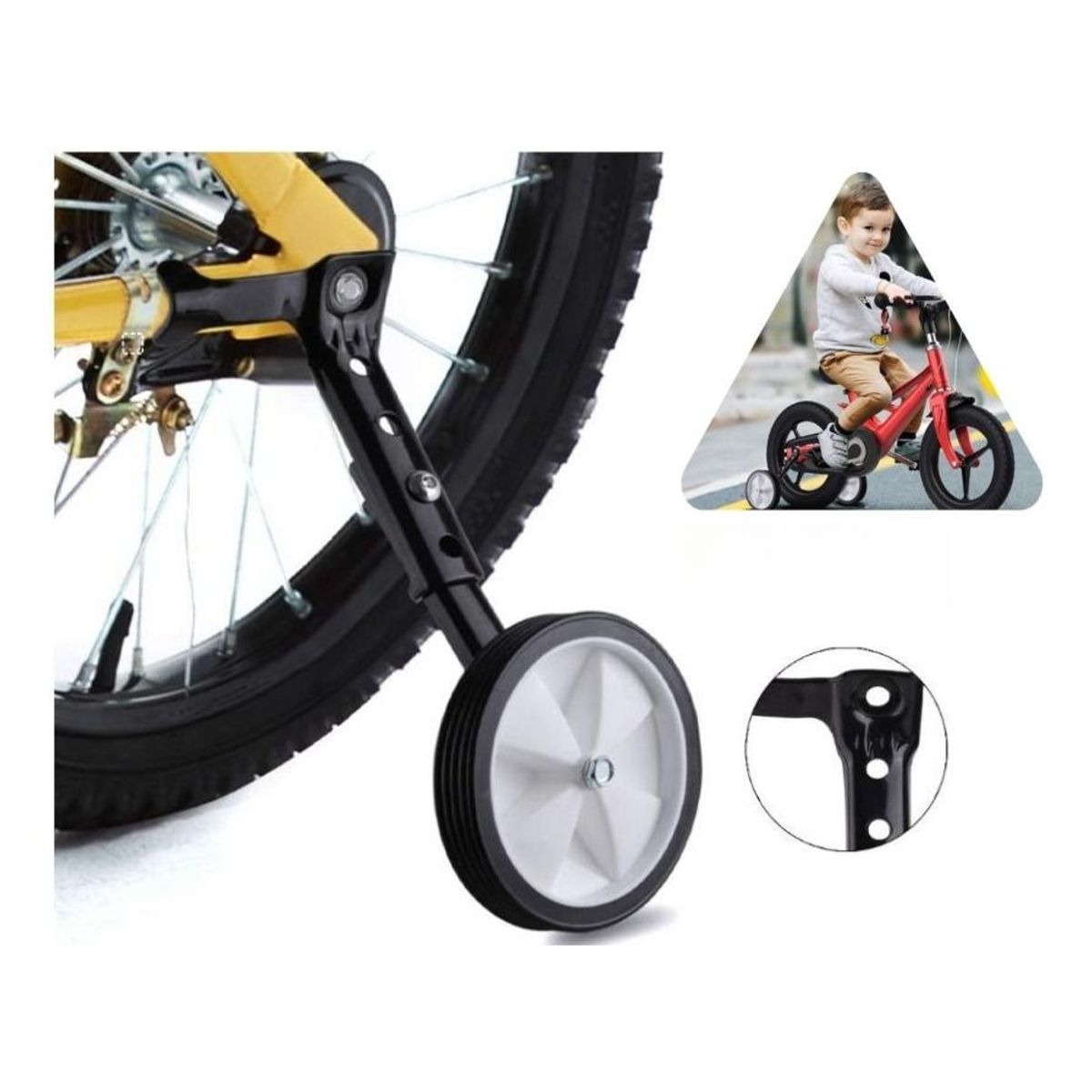 GENERICO - Ruedas Laterales Estabilizadoras Regulables para Bicicletas 12-24