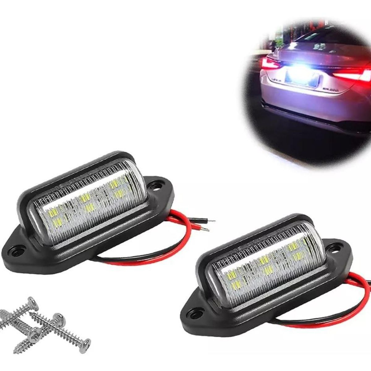 GENERICO - Luz LED para Matrícula de Autos y Camionetas 12V-24V