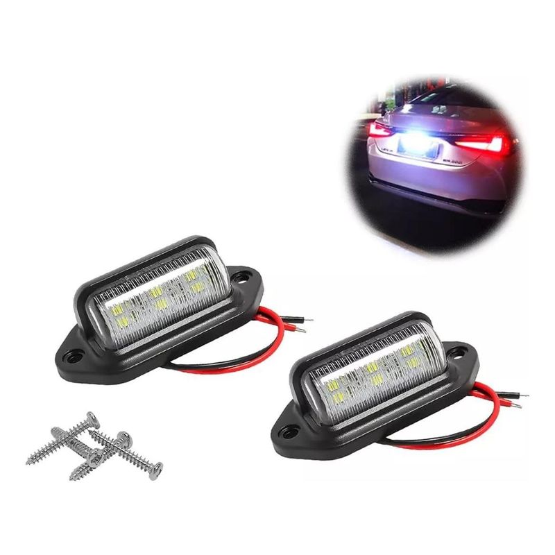 GENERICO - Luz LED para Matrícula de Autos y Camionetas 12V-24V