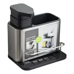 GENERICO - Dispensador de Jabón y Porta Esponja Organizador de Cocina