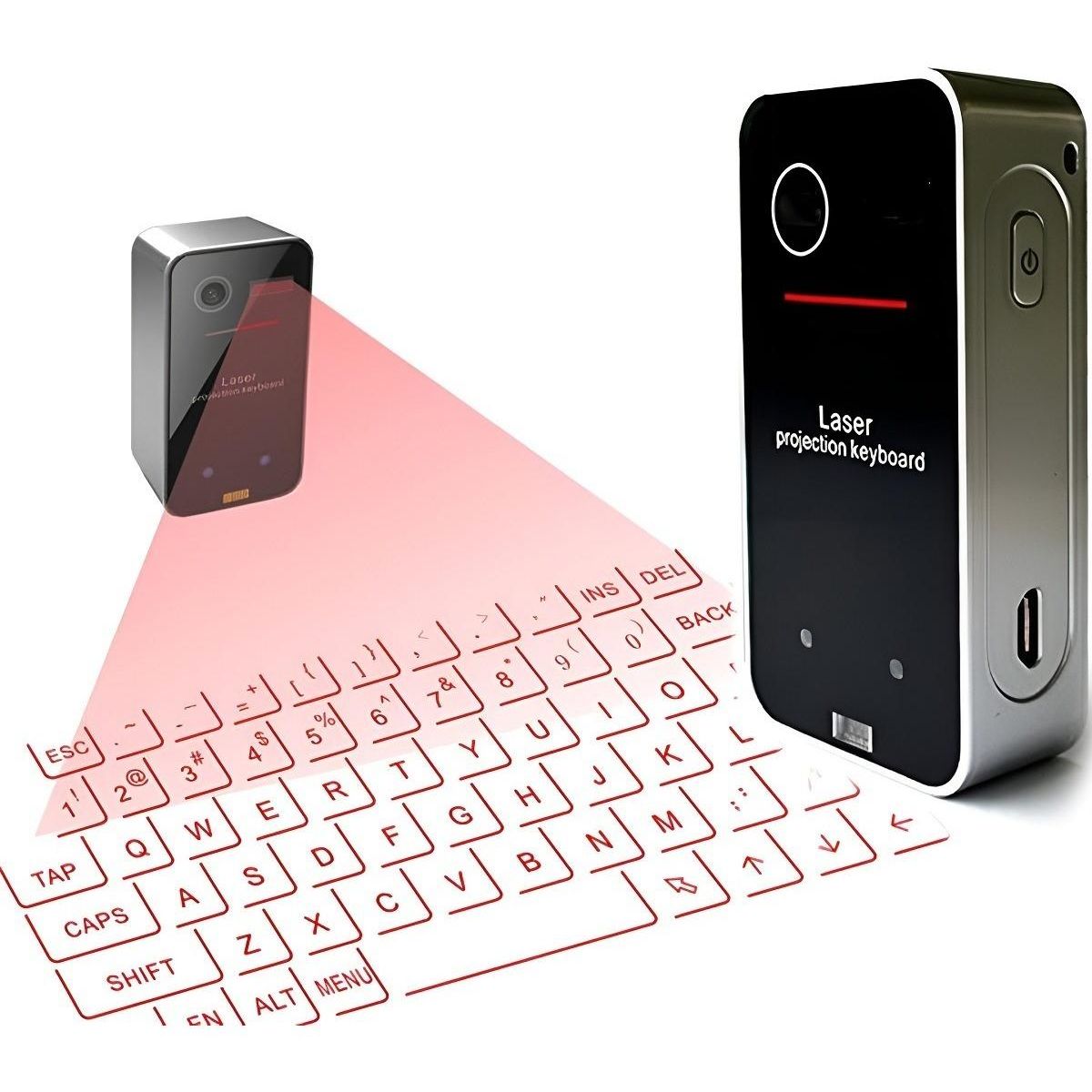 GENERICO - Teclado Láser Inalámbrico Proyector Bluetooth Portátil.
