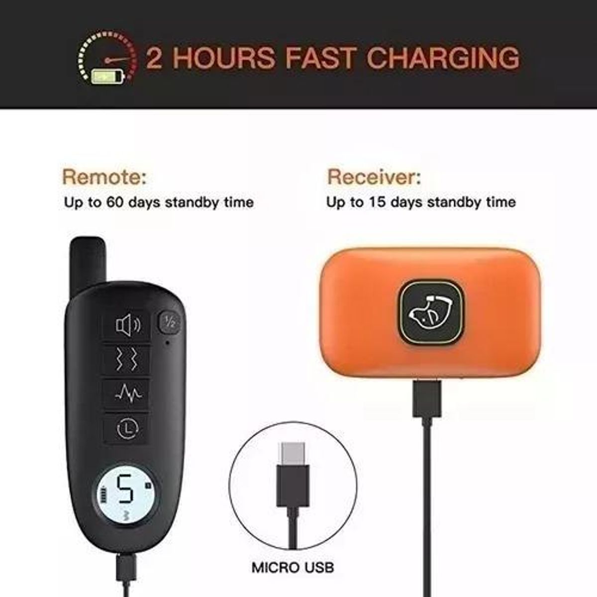 GENERICO - Collar Eléctrico Ajustable para Entrenamiento de Perros