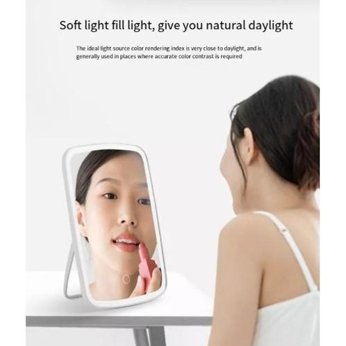 GENERICO - Espejo de Maquillaje Recargable con Luz LED Táctil