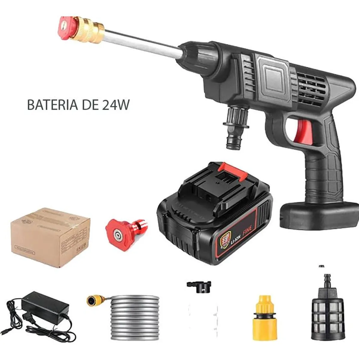 Hidrojet Portátil Lavadora Alta Presión 240W 35bar, marca GENERICO - Foto 2