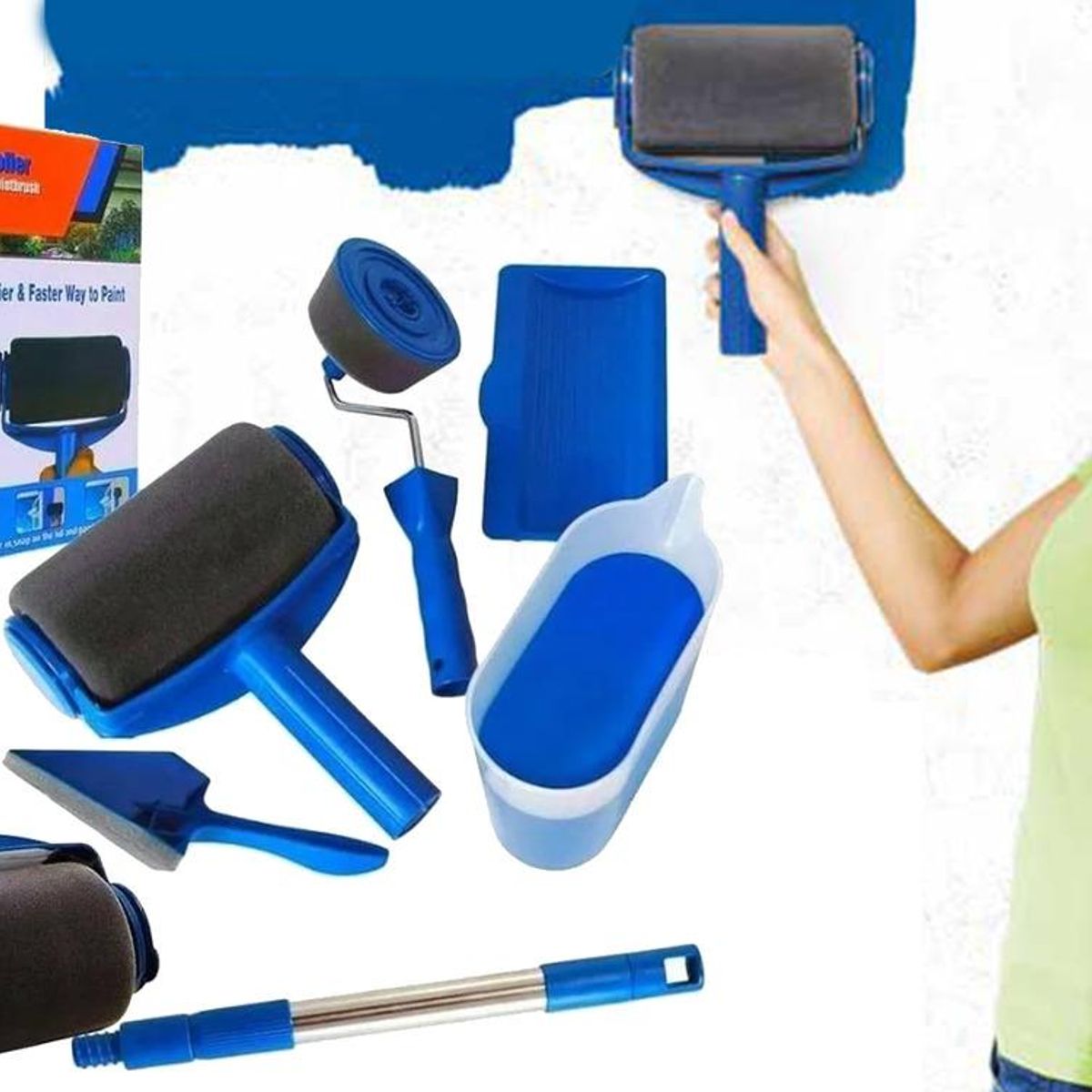 GENERICO - Rodillo Antiderrame Recargable para Pintura Eficiente