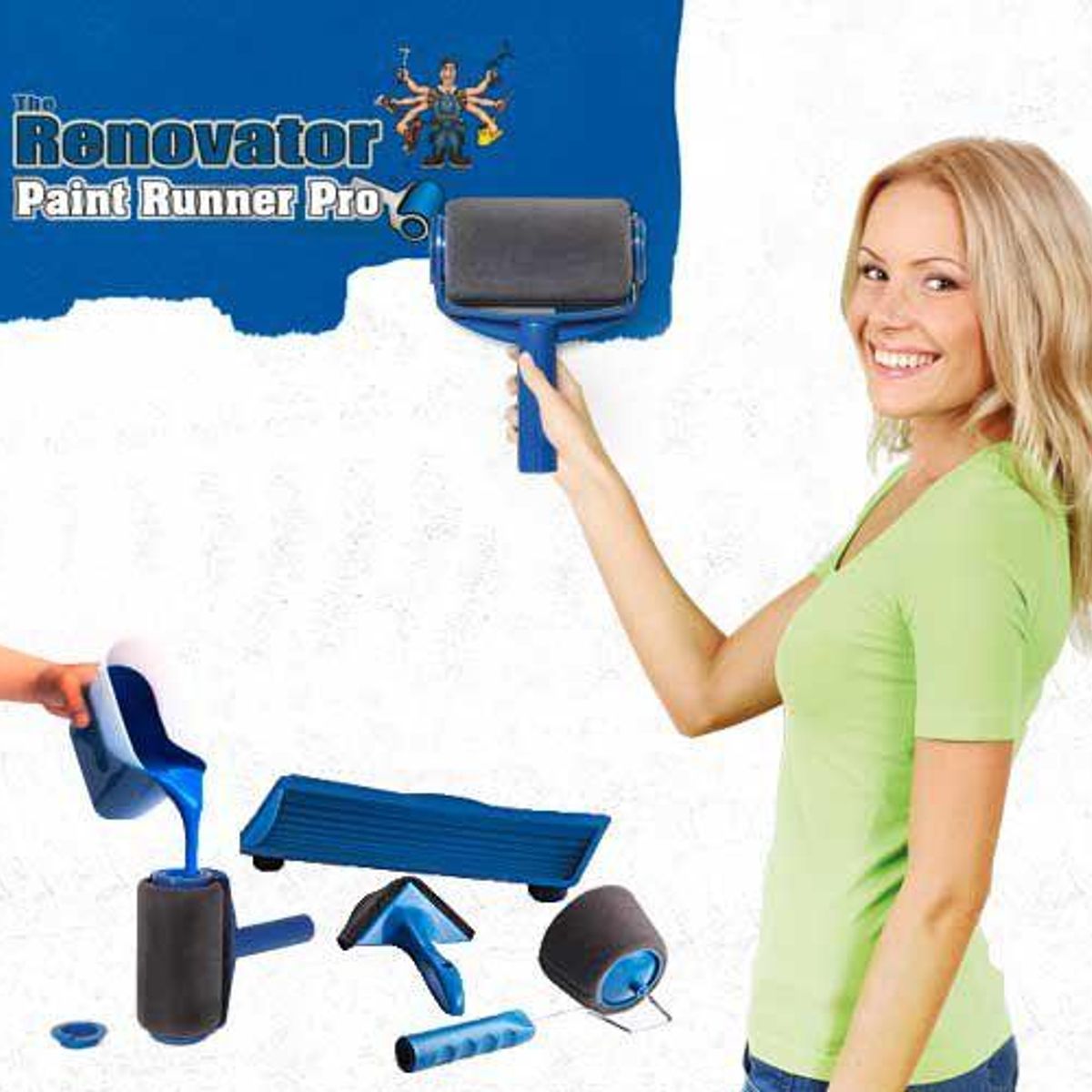 GENERICO - Rodillo Antiderrame Recargable para Pintura Eficiente