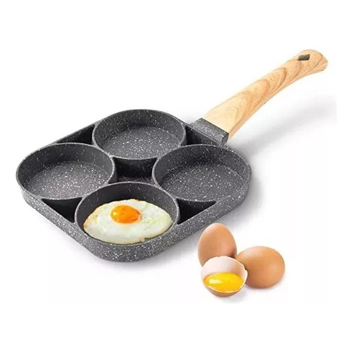 GENERICO - Sartén Antiadherente para 4 Huevos y Tortillas