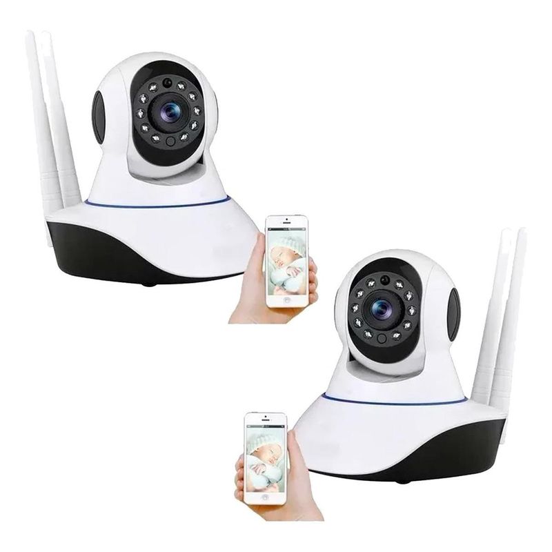 GENERICO - Cámara IP Wifi HD con Visión Nocturna y Rotación 360°