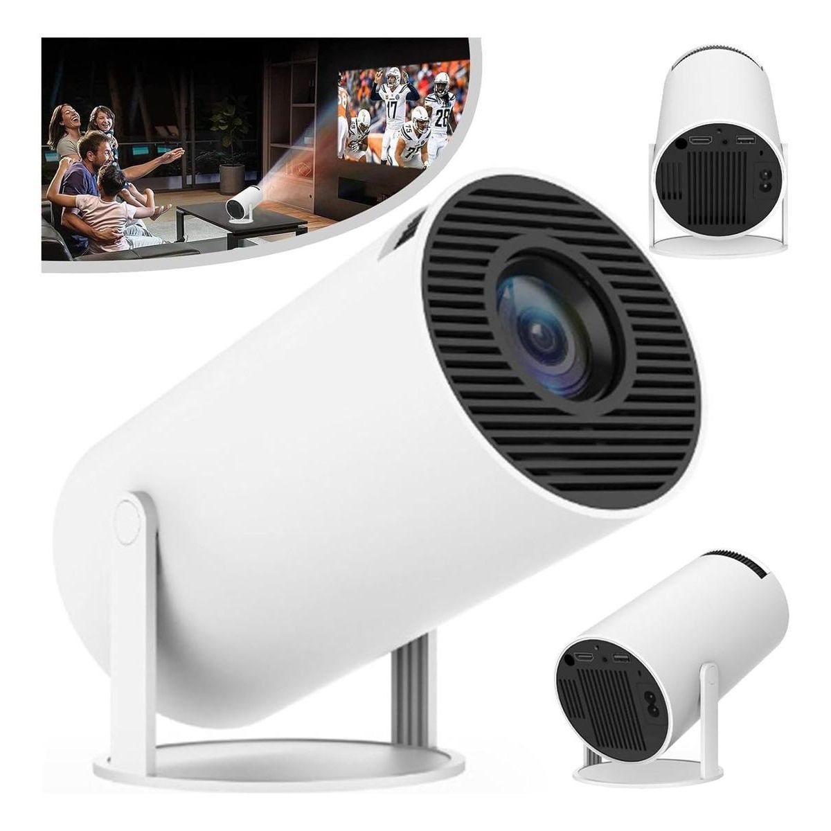GENERICO - Proyector Portátil Inteligente Ultra HD con WiFi y BT 50
