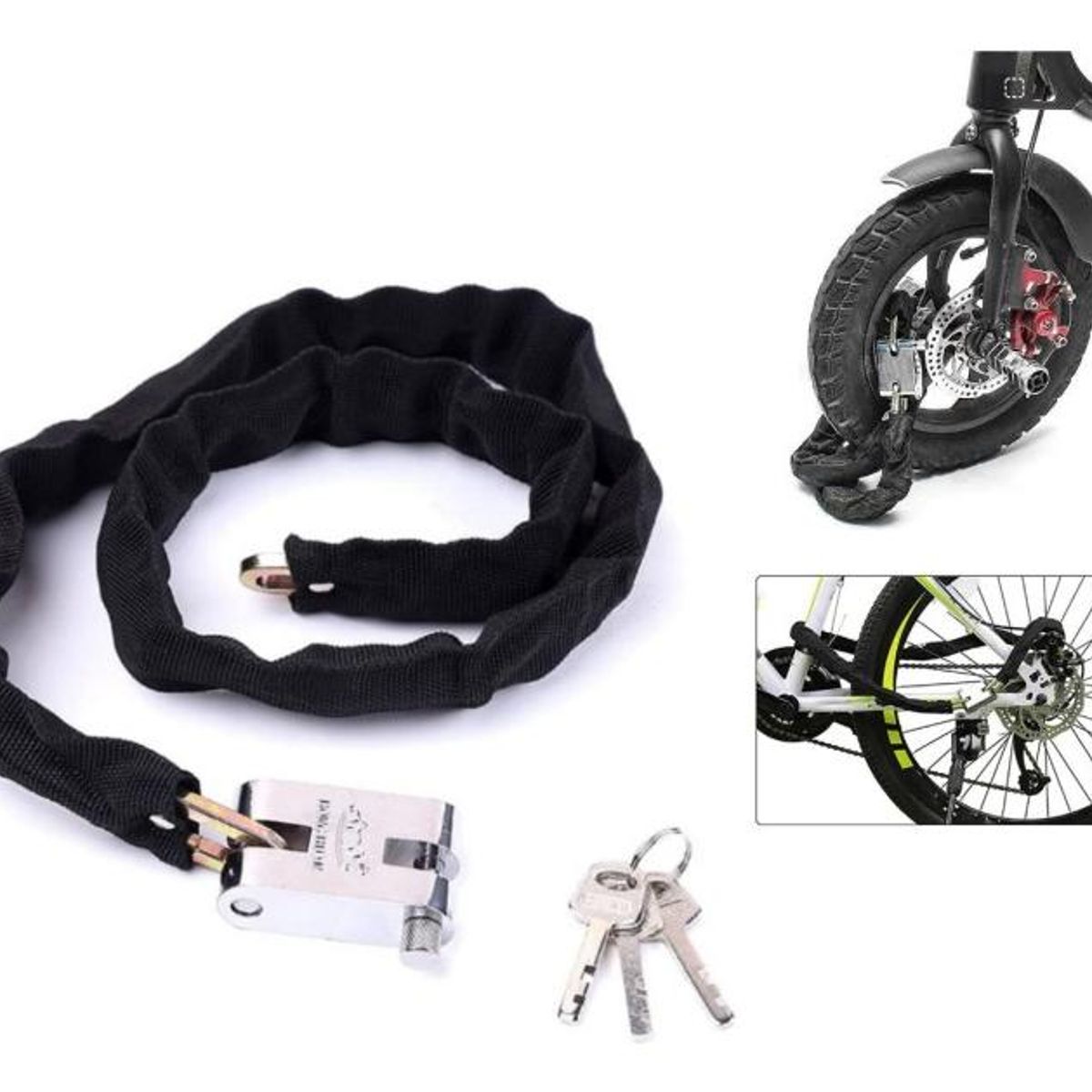 GENERICO - Candado de Cadena de 101 cm para Motos y Bicicletas