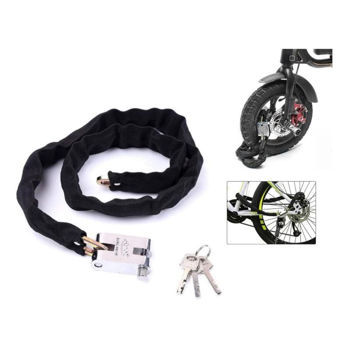 GENERICO - Candado de Cadena de 101 cm para Motos y Bicicletas