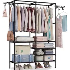 GENERICO - Perchero Multifuncional con Estantes para Ropa y Zapatos
