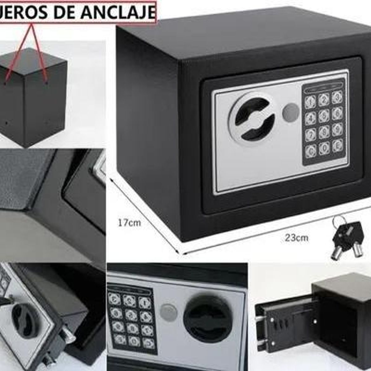 GENERICO - Caja Fuerte Digital para Anclar a la Pared - Seguridad Estrategica