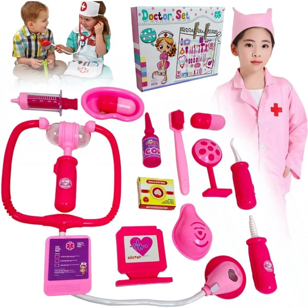 GENERICO - Maletín de Juguete de Doctora con Accesorios para Niñas