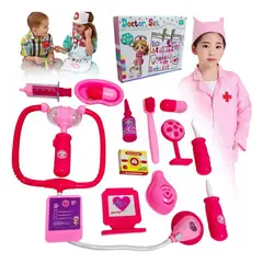 GENERICO - Maletín de Juguete de Doctora con Accesorios para Niñas