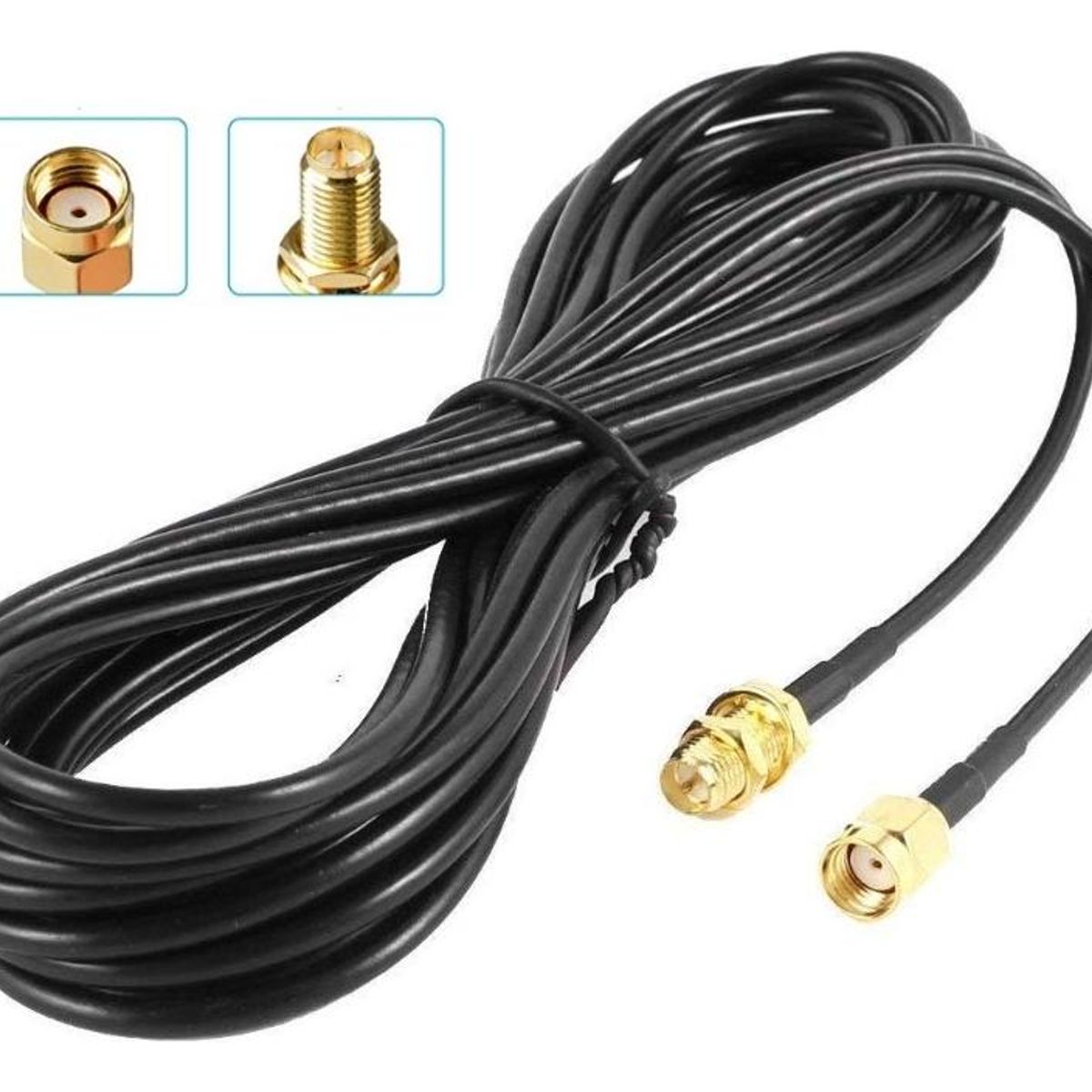 GENERICO - Cable Extensor Pigtail SMA RG174 Coaxial 10 Metros