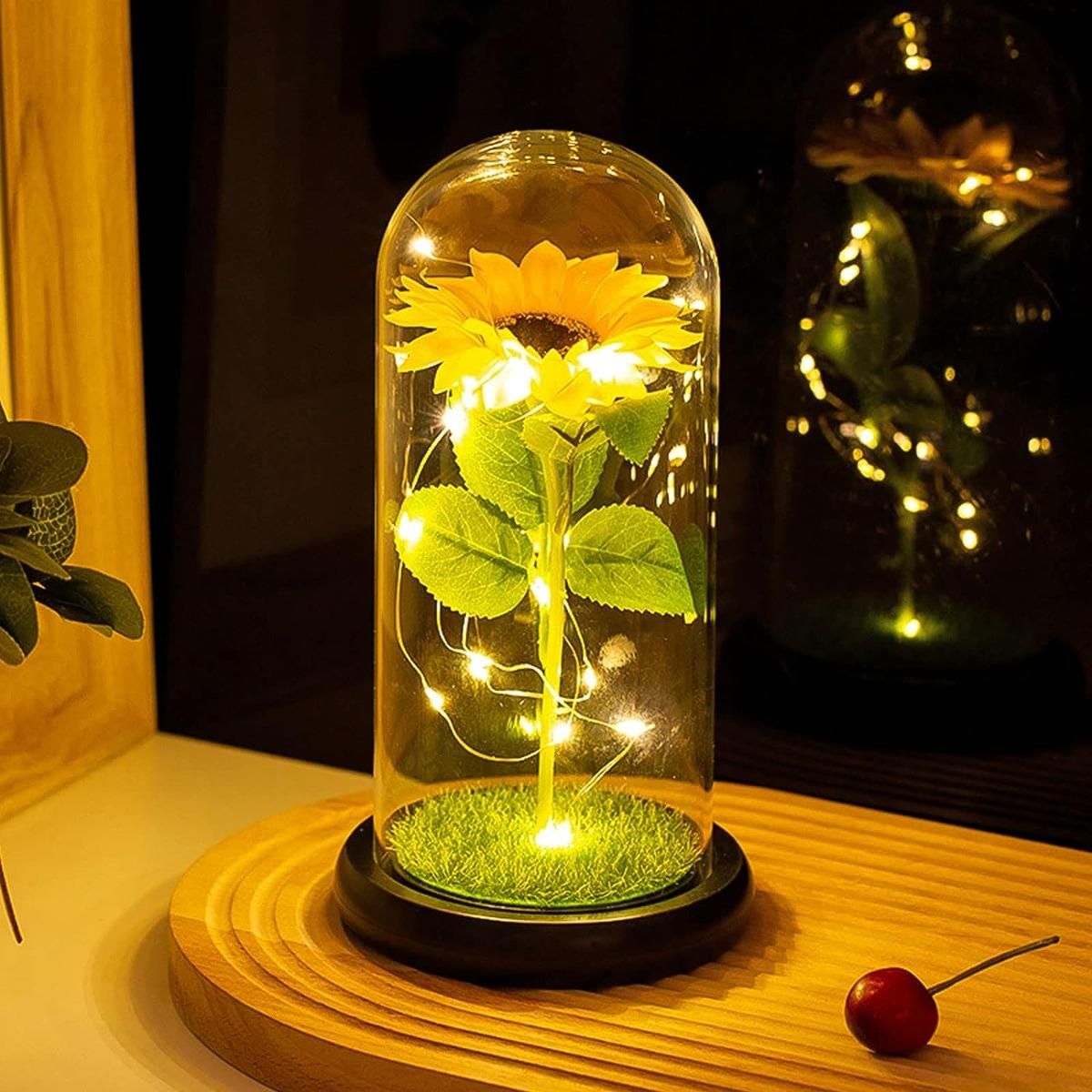 GENERICO - Girasol Eterno Artificial Ideal para Decoración de Interiores