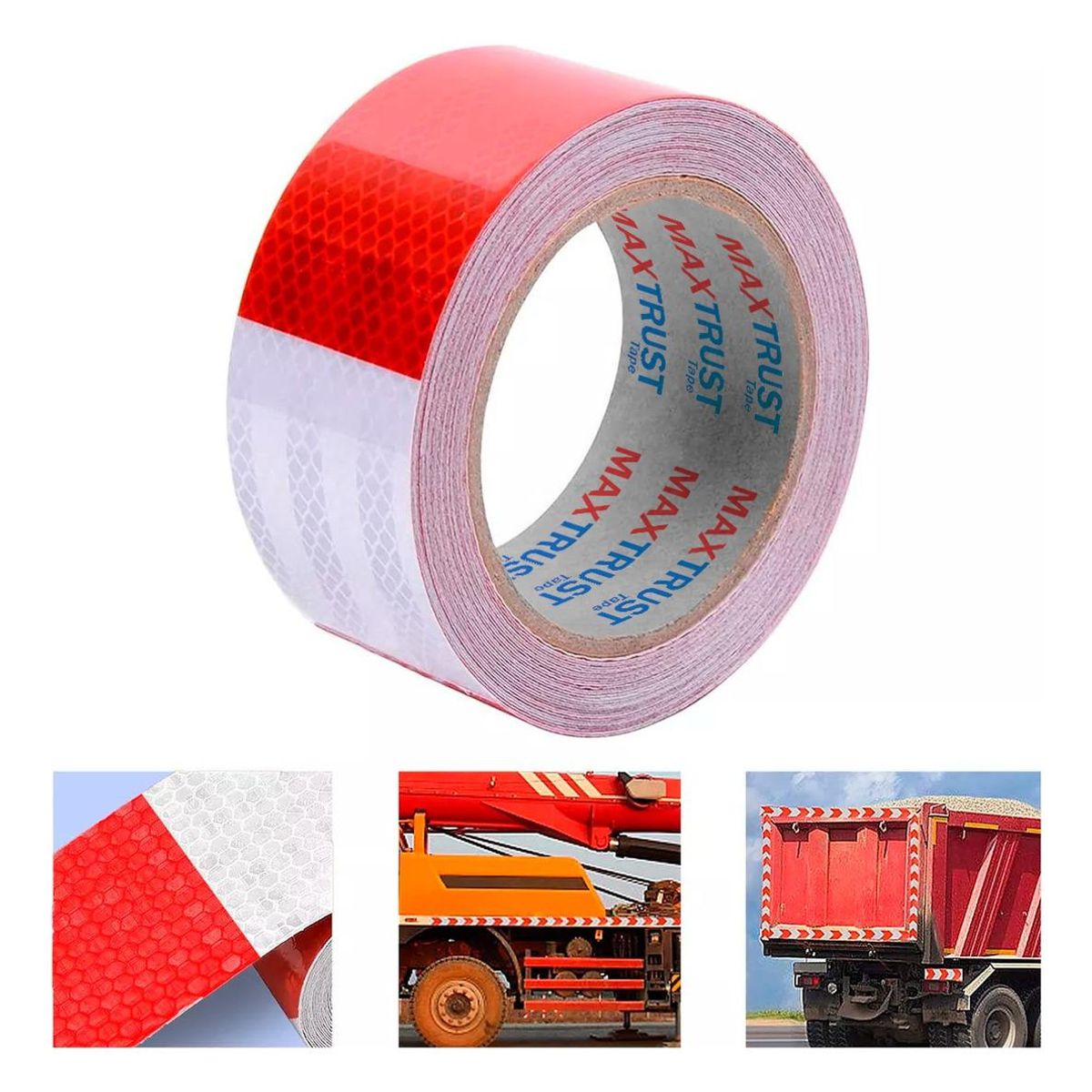 GENERICO - Cinta Reflectante Bicolor 5cm x 25m para Seguridad Vehicular