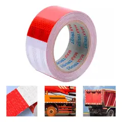 GENERICO - Cinta Reflectante Bicolor 5cm x 25m para Seguridad Vehicular