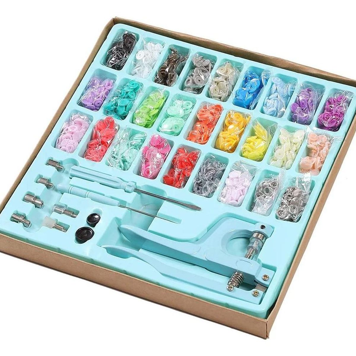 GENERICO - Kit Completo de Remachadora Manual con 270 Broches de Plástico y Metal