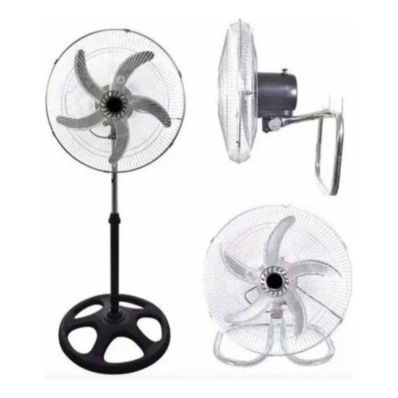 GENERICO - Ventilador Industrial Metálico de Pie 18" Potente y Silencioso