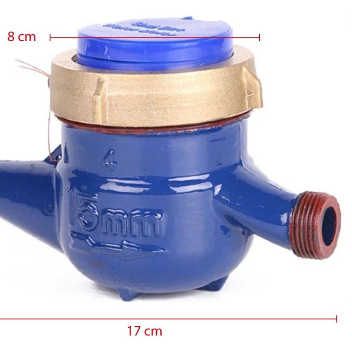 GENERICO - Pack de 3 Medidores de Agua 12" Con Conexión 15mm