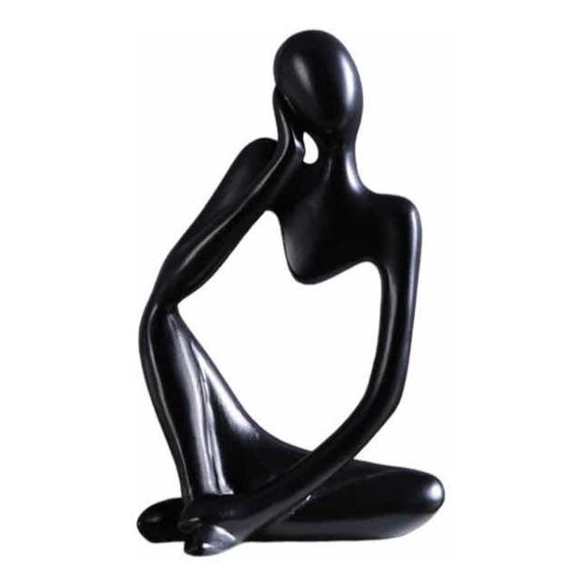 GENERICO - Estatua Abstracta Hombre Pensador en Resina Negros