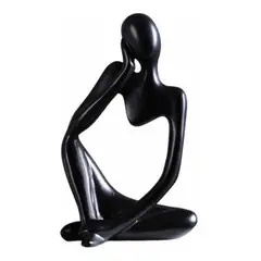 GENERICO - Estatua Abstracta Hombre Pensador en Resina Negros
