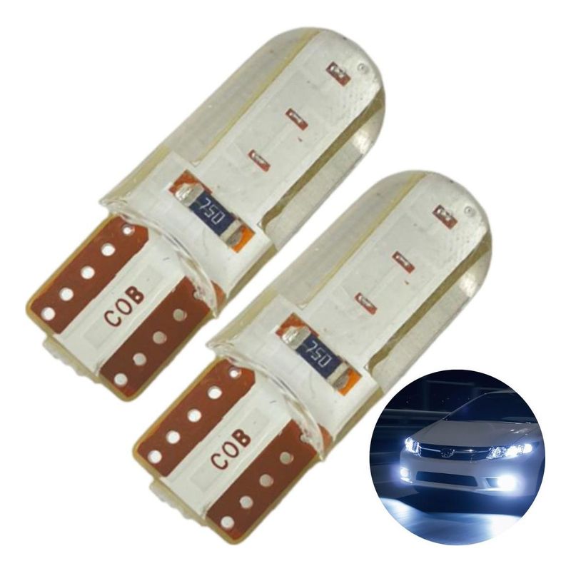 GENERICO - Ampolletas LED T10 Siliconado Canbus 5W Azul - Par de 2