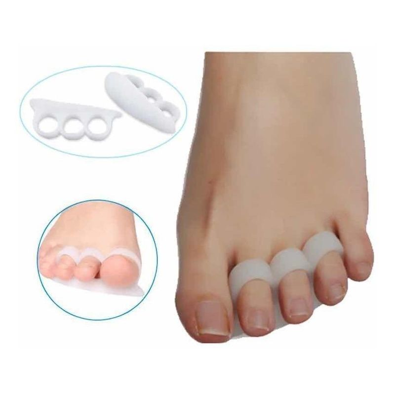 GENERICO - Separadores de Dedos de Silicona para Pies - Paquete de 2
