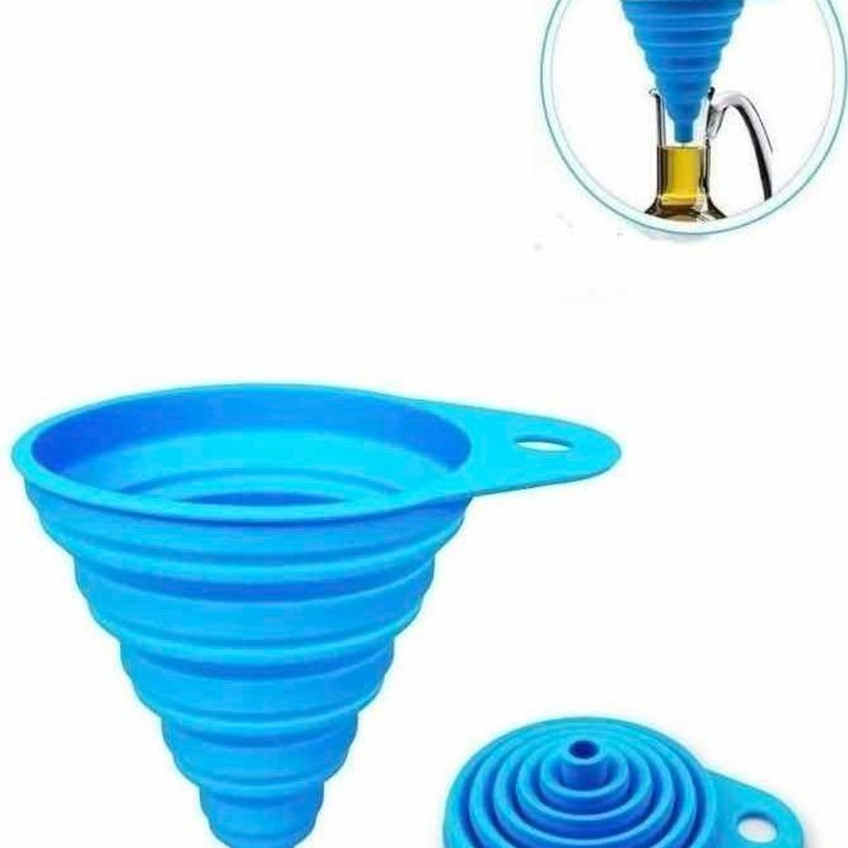 GENERICO - Embudo de Silicona Plegable Multiuso para Líquidos