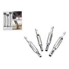 GENERICO - Juego de 4 Puntas de Broca Autocentrantes para Bisagras