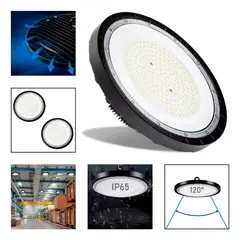 GENERICO - Pack de 2 Focos Plafón LED 200W IP65 para Iluminación Industrial