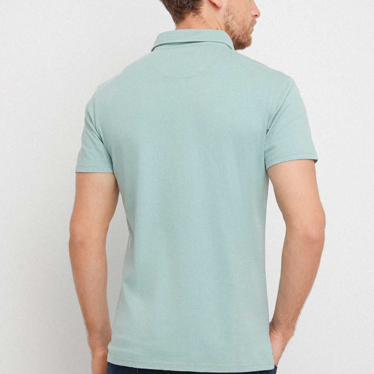 TRIAL - Polera hombre Casual Slim Fit Marc Algodón Verde agua